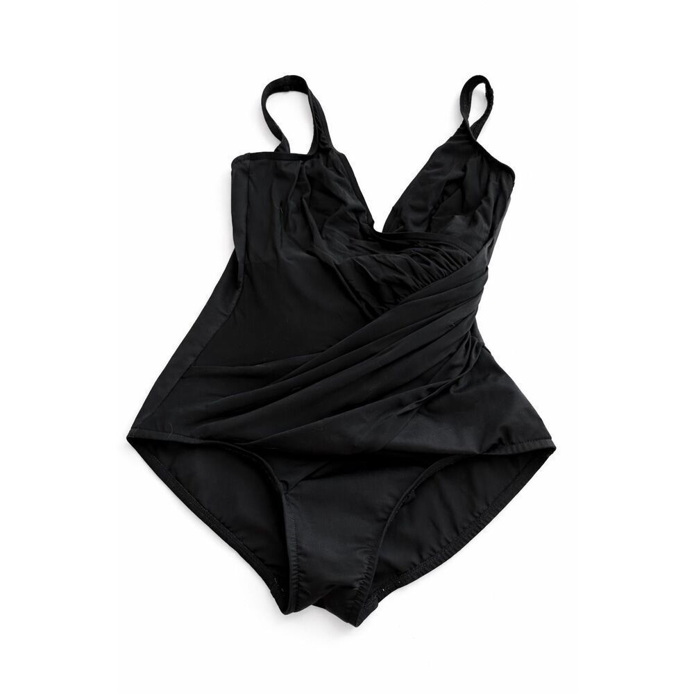 Miraclesuit Black Vintage One Piece Swimsuit Bathing Suit Size 14